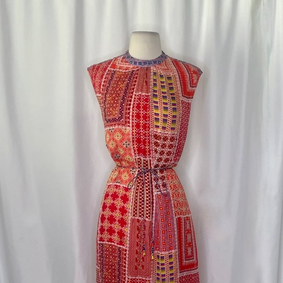 Anthropologie TANVI KEDIA Embroidered Beaded Sol Dress Maxi Bohemian Boho Small - Picture 4 of 16